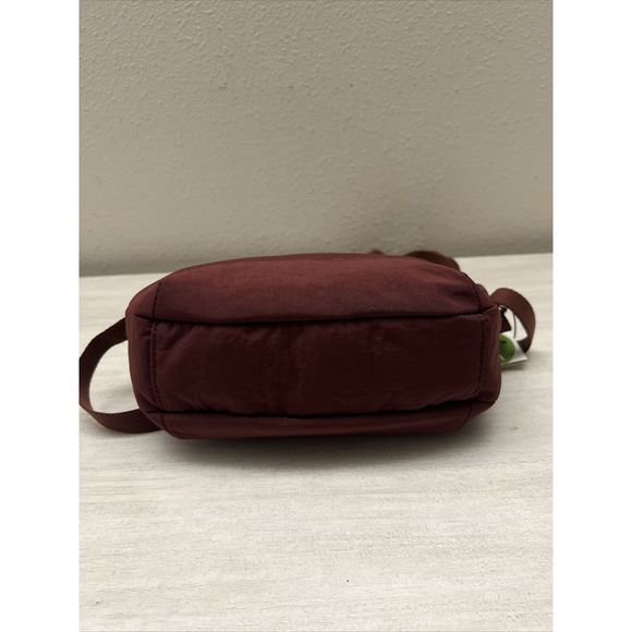 Kipling IKER Dark Plum Tonal Crossbody Purse Bag With Monkey Key Chain NWT - Picture 4 of 9